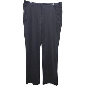 Mens Black Dress Pants Size 38W 30L Polyester & Elastane Blend